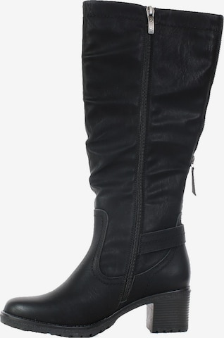 Relife Stiefel, verstellbare Schaftweite in Schwarz: Vorderseite