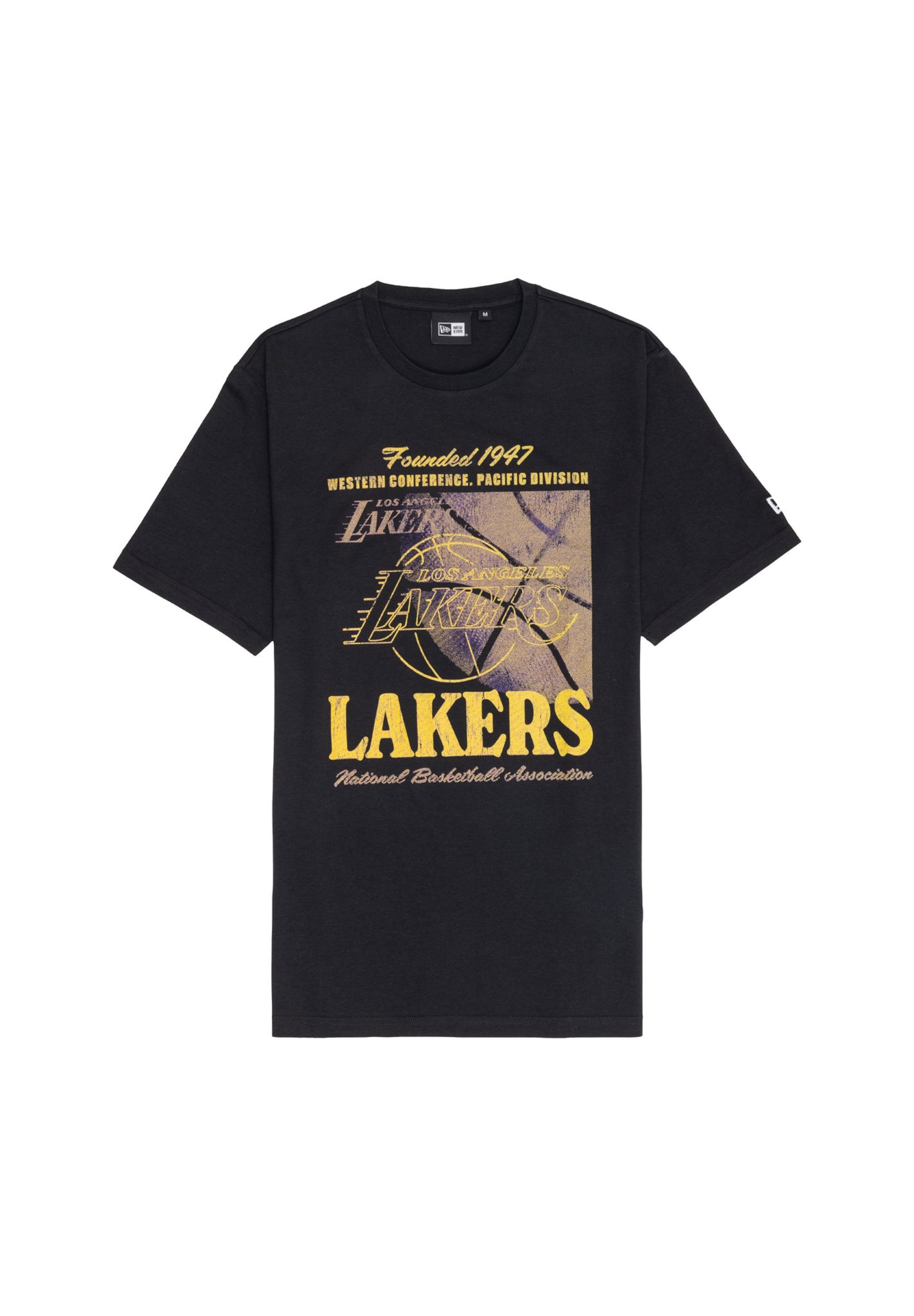 NEW ERA - Camiseta 'NBA LOSLAK' en negro: frente