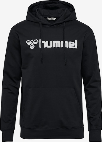 Hummel Sportsweatshirt in Zwart: voorkant