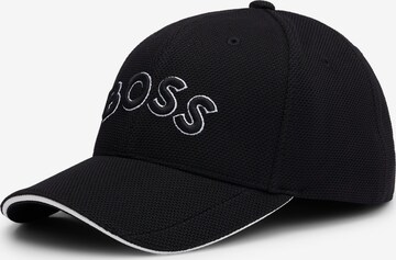 BOSS Green Athletic Hat in Black: front