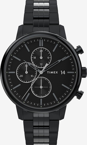 TIMEX Analoguhr ' Chicago ' in Schwarz: Vorderseite