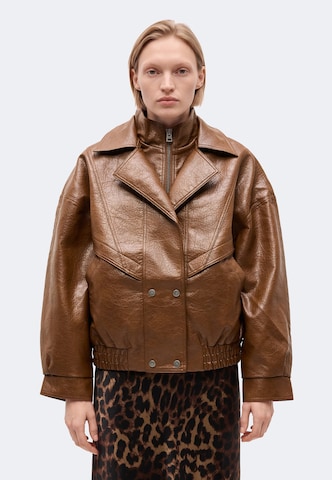 TOPSHOP Between-Season Jacket 'TOPA' in Brown: front