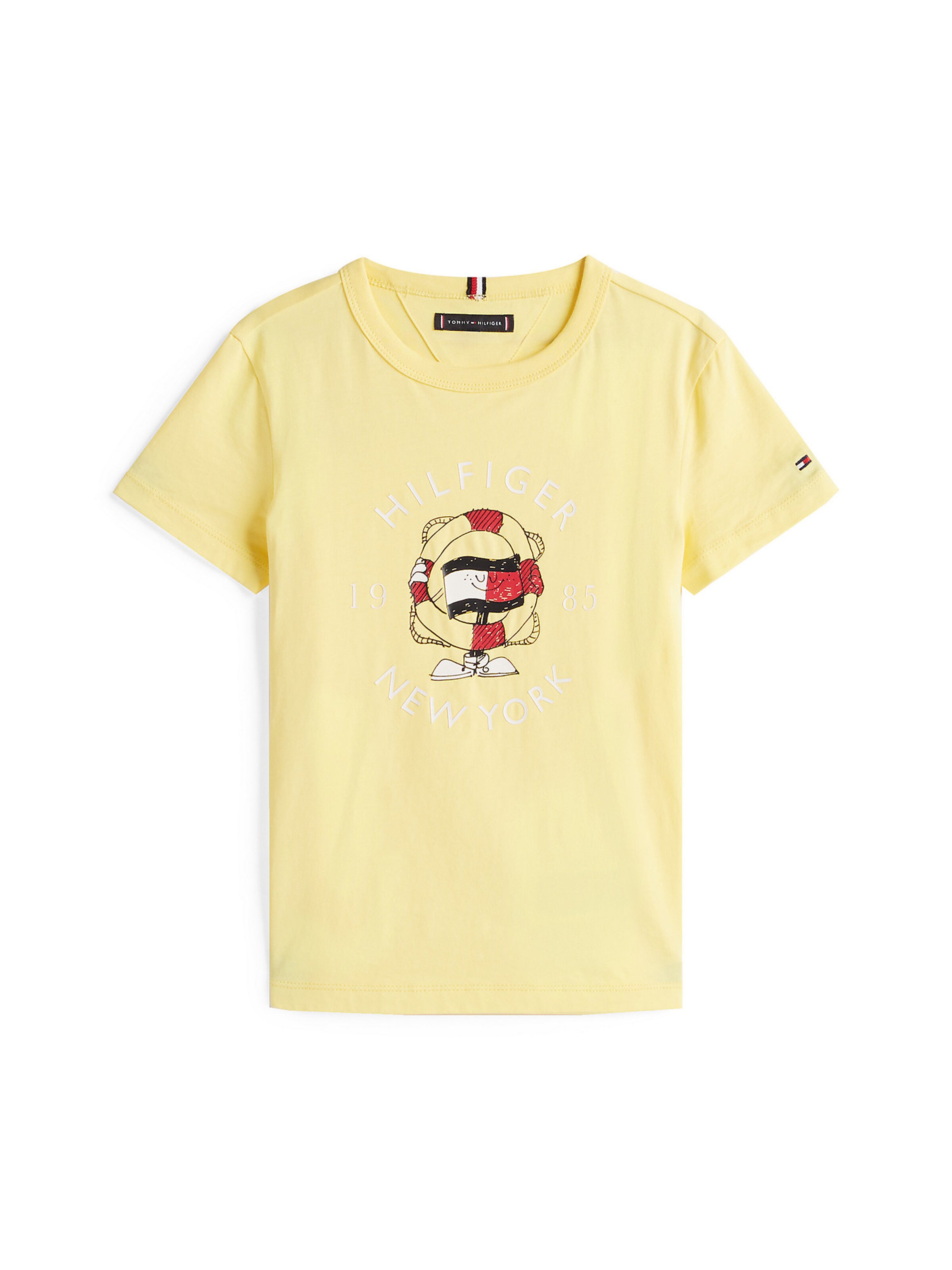 T-Shirt TOMMY HILFIGER en jaune : devant
