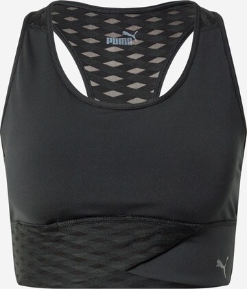 PUMA Bustier Sport bh in Zwart: voorkant