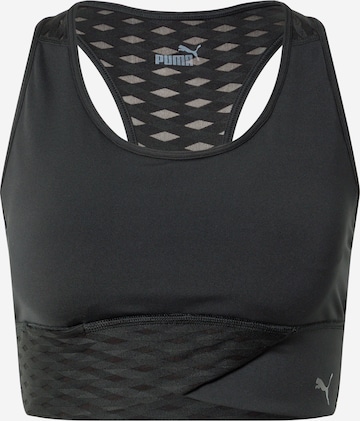 PUMA Bralette Sports Bra in Black: front