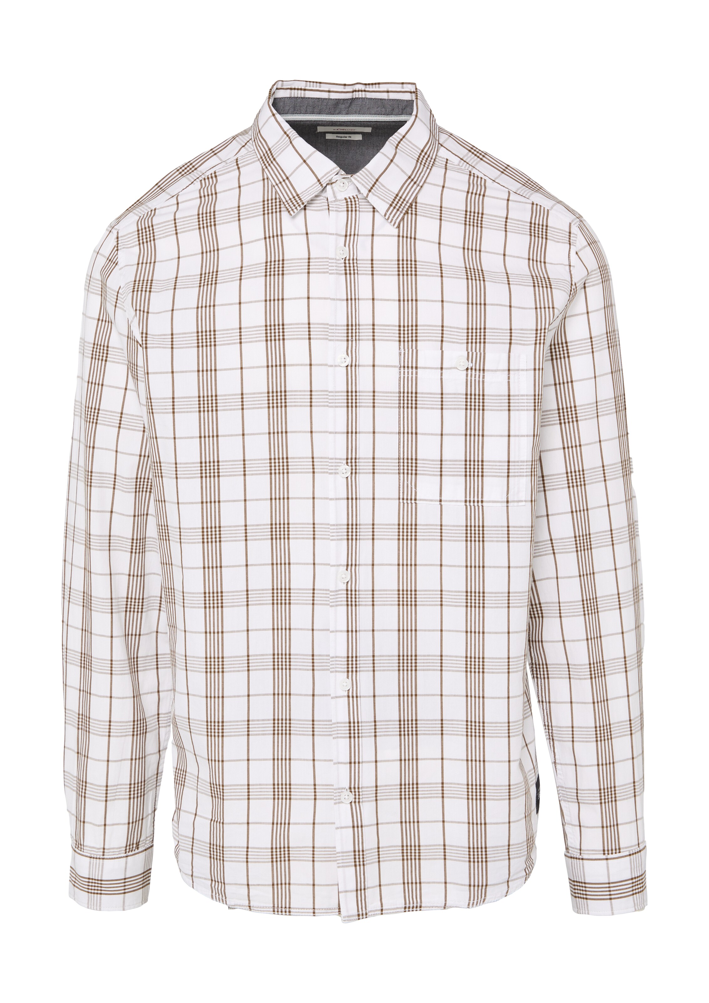 s.Oliver Regular fit Overhemd in Wit: voorkant