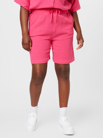 ONLY Carmakoma Regular Pants 'THEIS' in Pink: front