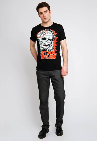 LOGOSHIRT Shirt 'Chewbacca' in Black