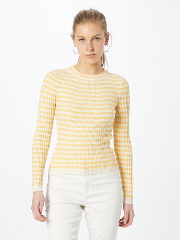 Pullover 'Crista' di PIECES in giallo: frontale