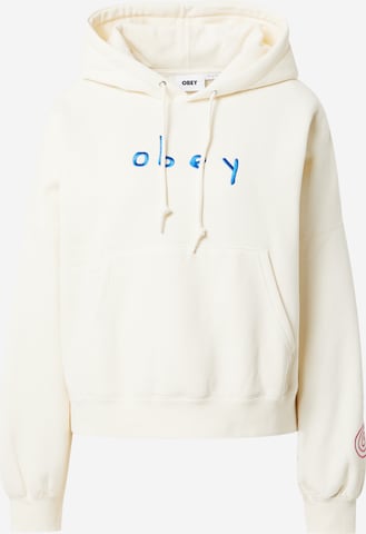 Obey Sweatshirt 'Scribbled' in Wit: voorkant