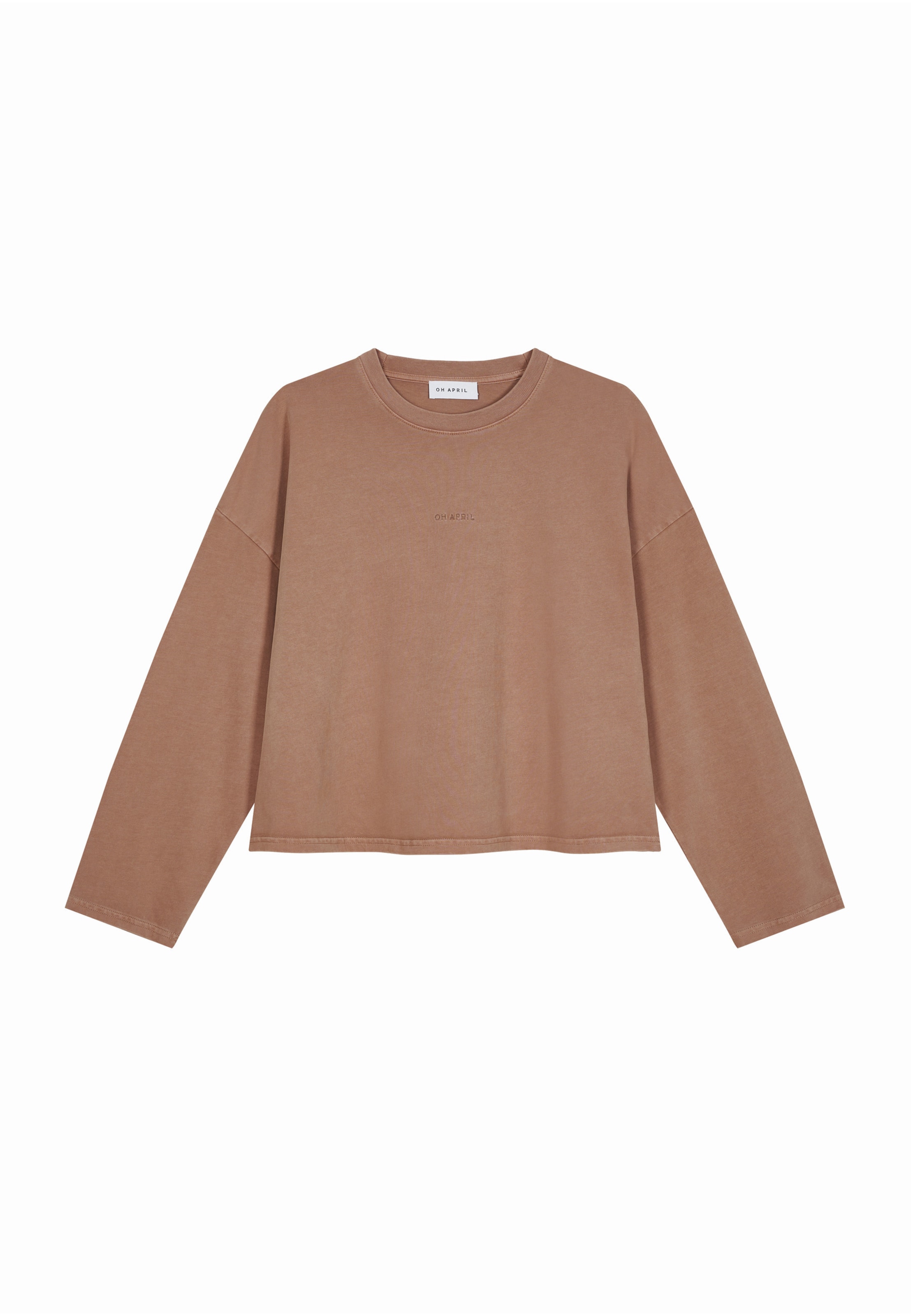 T-shirt 'Croissant' OH APRIL en marron : devant