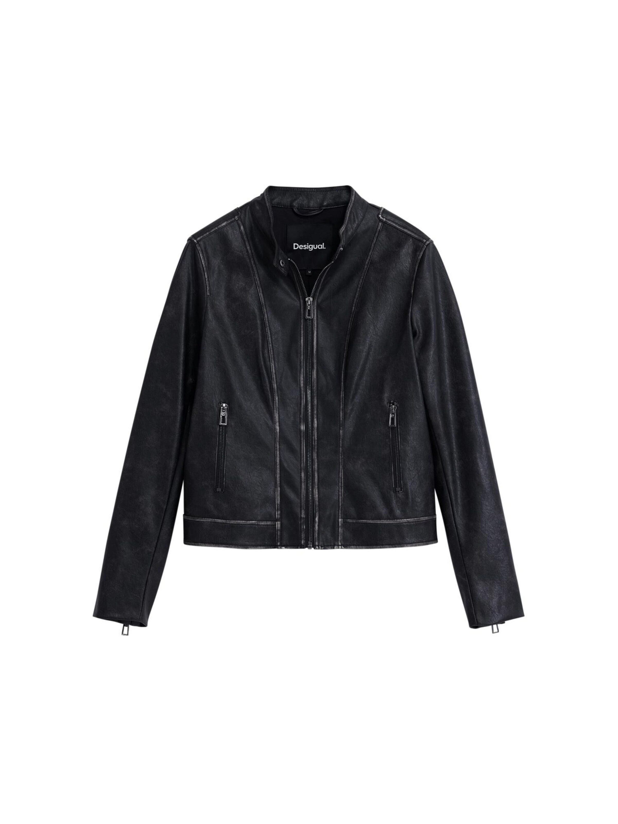 Desigual Přechodná bunda – černá: přední strana