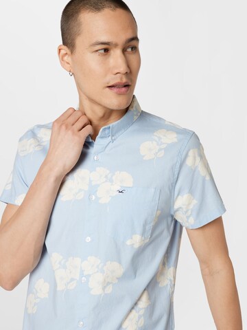 HOLLISTER Slim fit Button Up Shirt in Blue