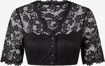 Nina von C. Trachtenbluse 'Waltraud' in Schwarz: Vorderseite