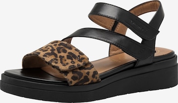 Sandales Tamaris en noir : devant