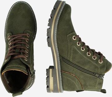 JANA Lace-Up Ankle Boots in Green