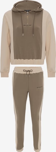 Tom Barron Jogginganzug in creme / braun, Produktansicht