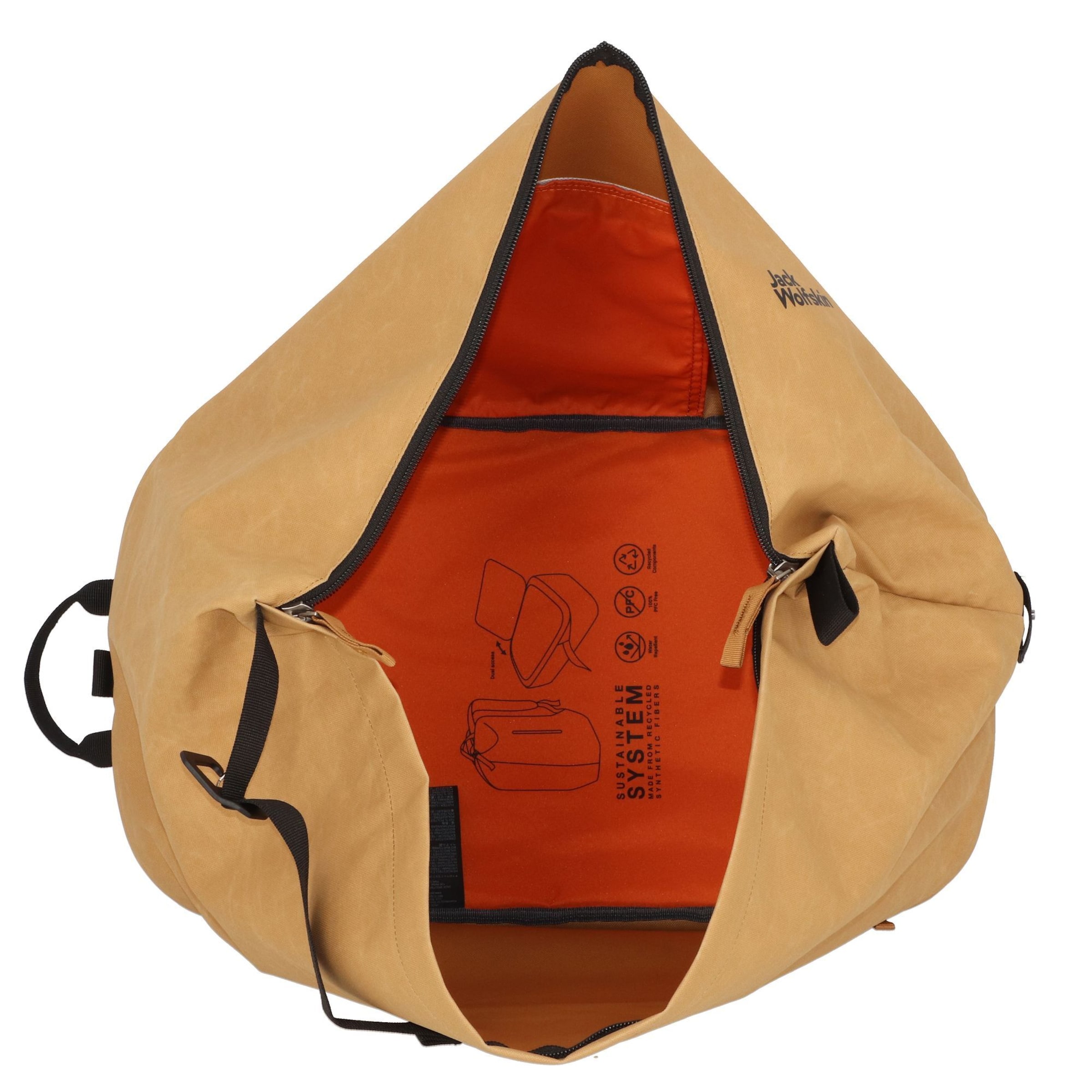 JACK WOLFSKIN Sports backpack 'Traveltopia' in Brown