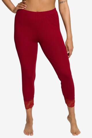 Ulla Popken Skinny Leggings in Rood: voorkant