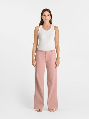 Wide Leg Pantalon chino Le Temps Des Cerises en rose