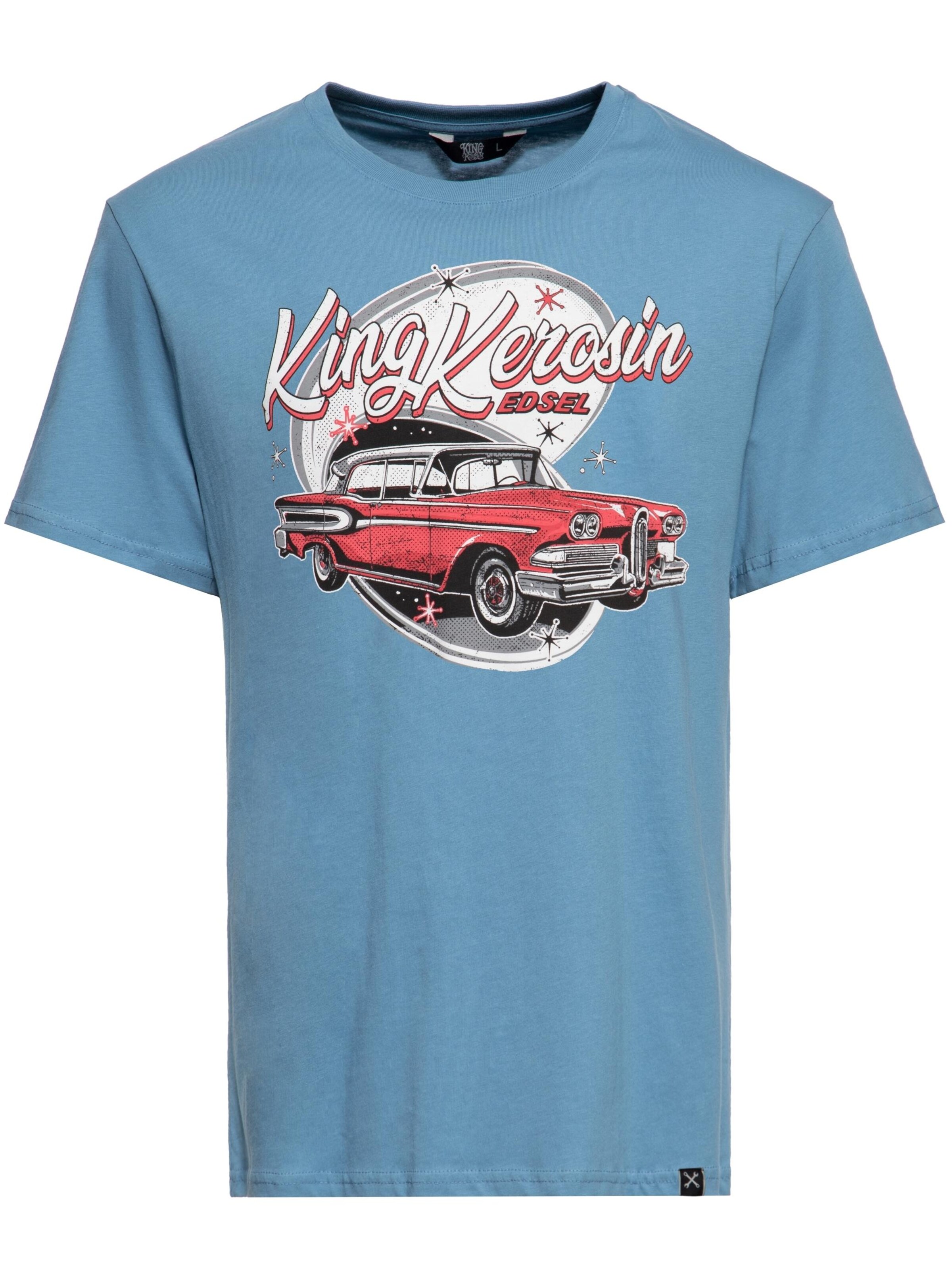 King Kerosin Shirt 'Edsel' in Blue: front