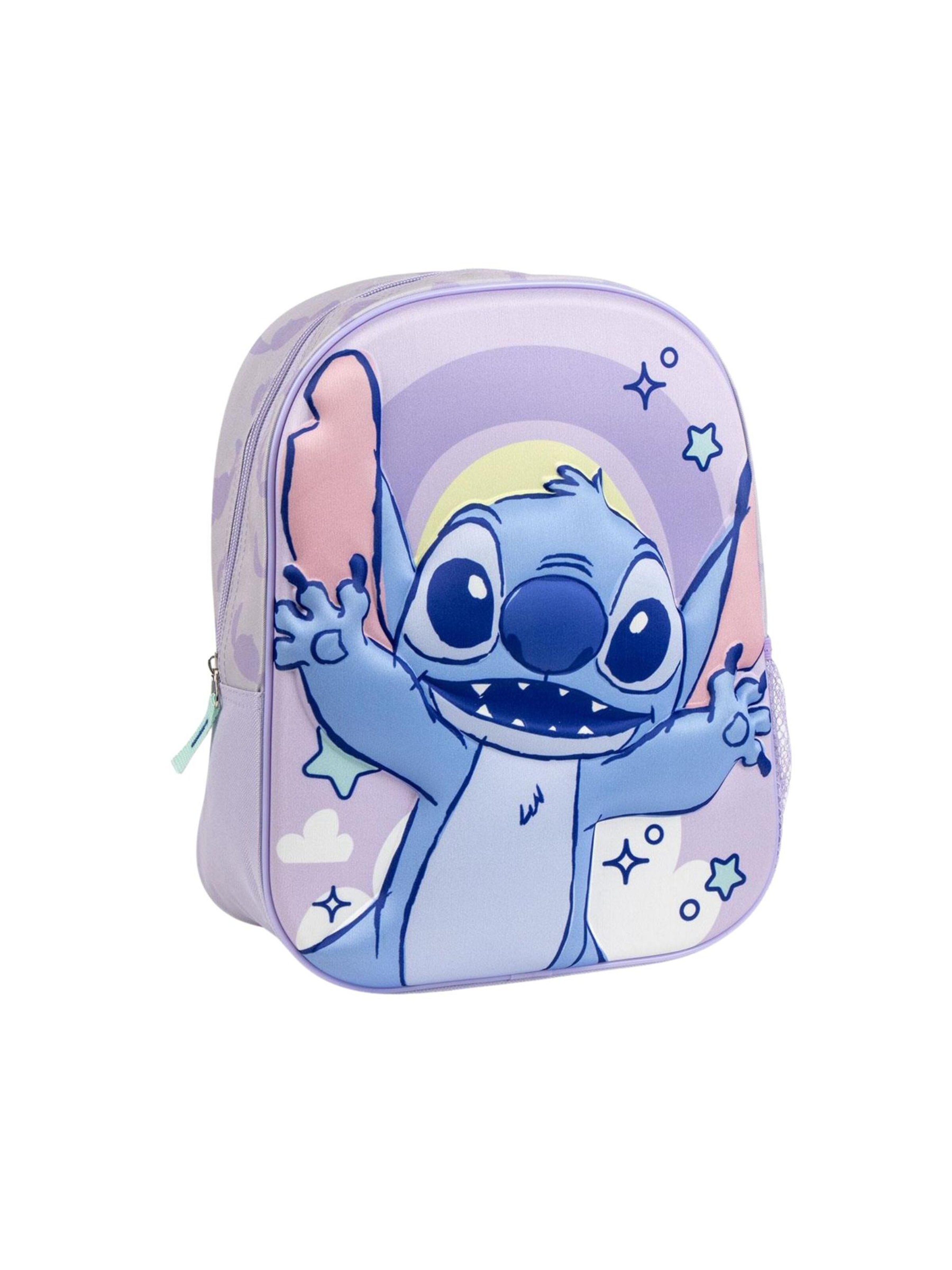 DISNEY Backpack 'Kinder Rucksack 3D Stitch' in Purple: front