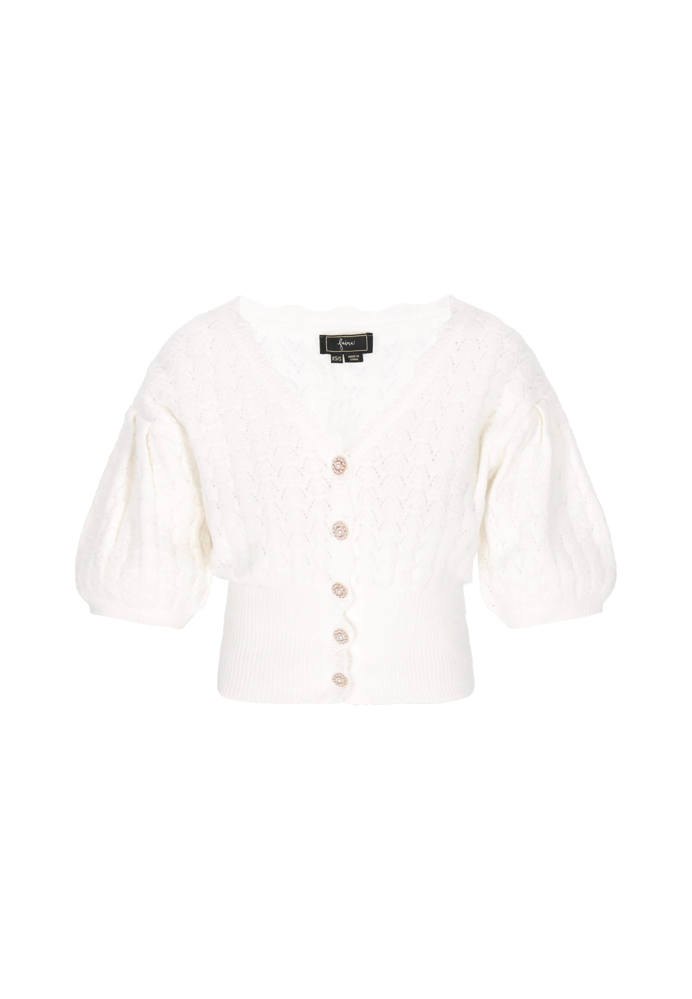 faina - Casaco de malha em branco: frente