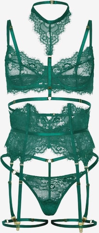 Orchibelle Underwear Sets in Green: front