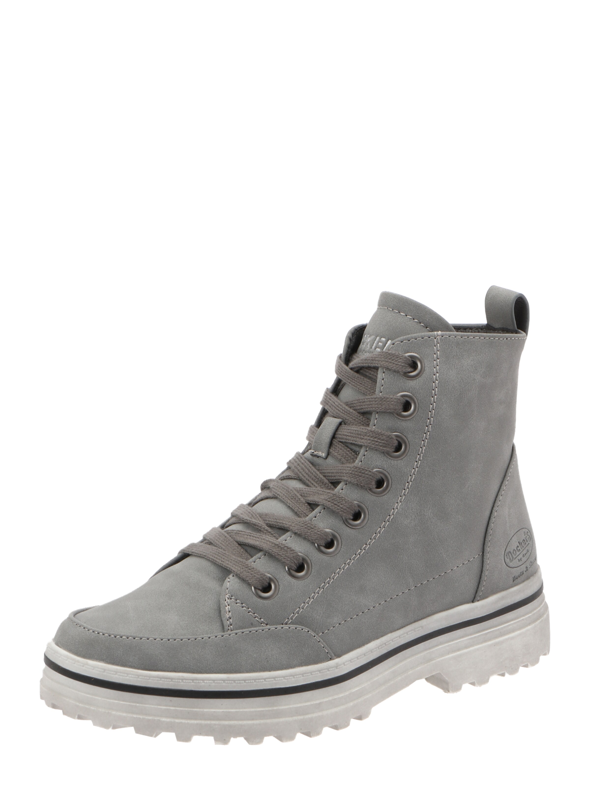 Dockers by Gerli Fűzős rövid szárú csizmák - szürke: elől