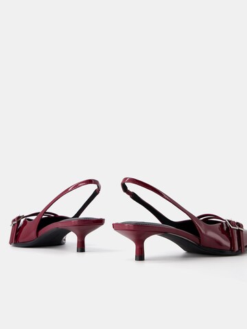 Bershka Slingback pumps in Red
