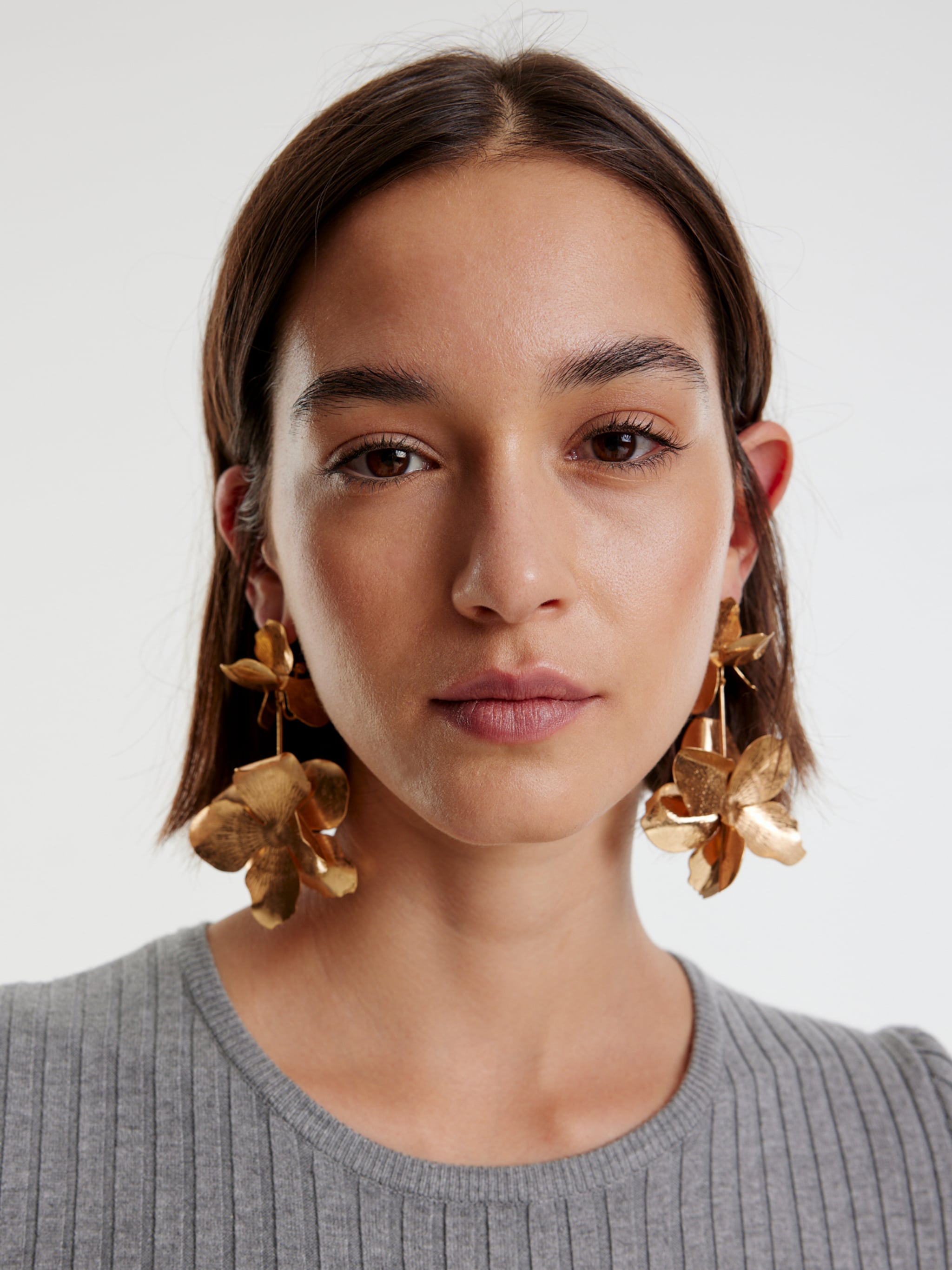 EDITED Producten Jurk 'BULAN' Grijs gemêleerd