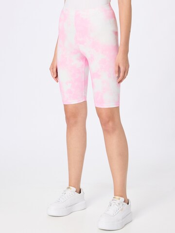 PIECES Skinny Shorts 'Hugo' in Pink: predná strana