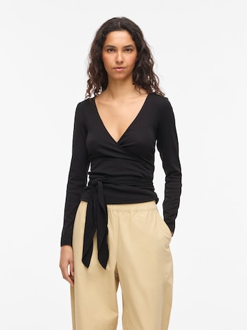 VILA Shirt 'VIGina' in Zwart: voorkant