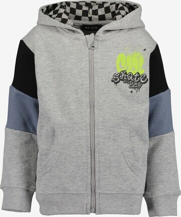 BLUE SEVEN Zip-Up Hoodie in Grey: front