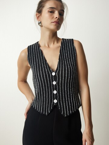 Happiness İstanbul Πλεκτό γιλέκο σε μαύρο: μπροστά