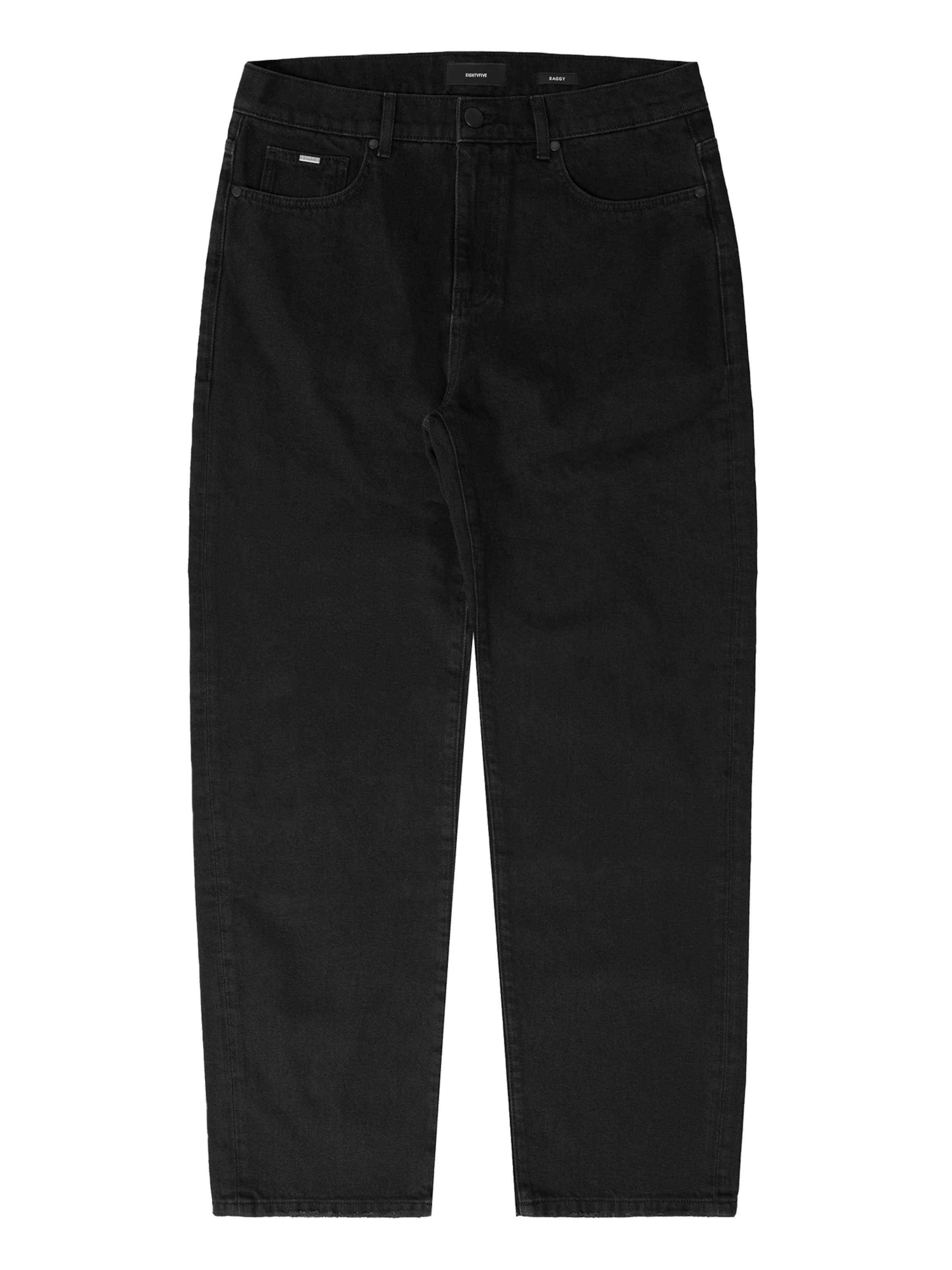 EIGHTYFIVE Loosefit Jeans in Zwart: voorkant