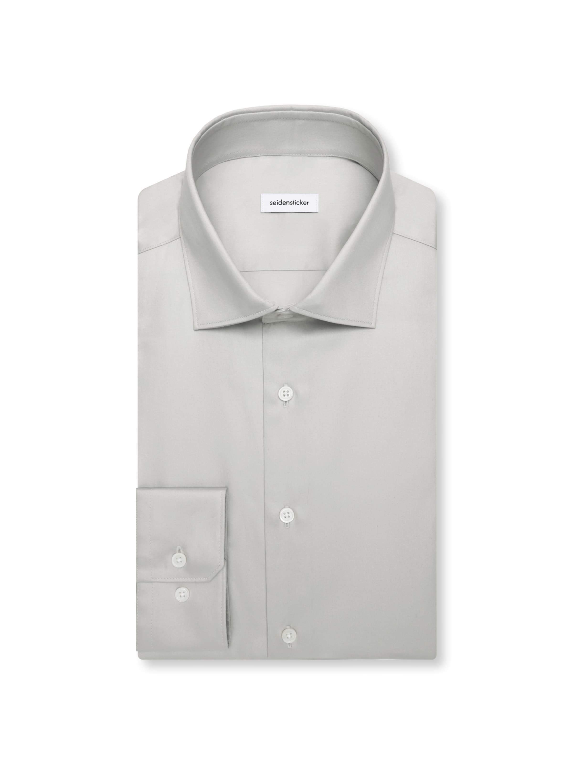 SEIDENSTICKER Slim Fit Businesshemd 'Schwarze Rose' in Grau