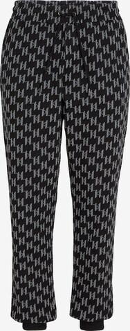 Karl Lagerfeld - regular Pantalón en negro: frente