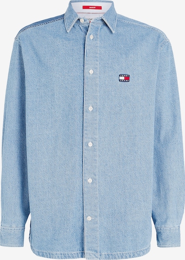 Tommy Jeans Button Up Shirt in Blue denim / Dark blue / Red / White, Item view