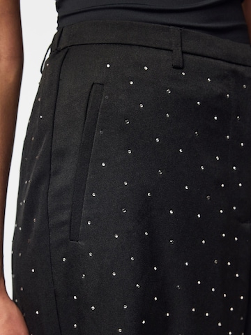 PIECES Wide leg Broek 'PCFalke' in Zwart