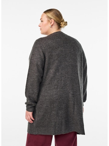 Cardigan dimensiuni mari 'FLLOLA' de la Zizzi pe gri