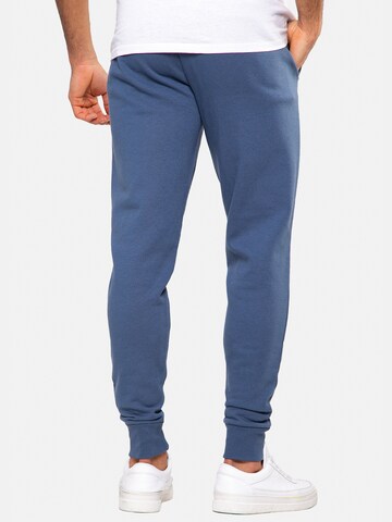 Threadbare Tapered Hose 'Trifoliate' in Blau