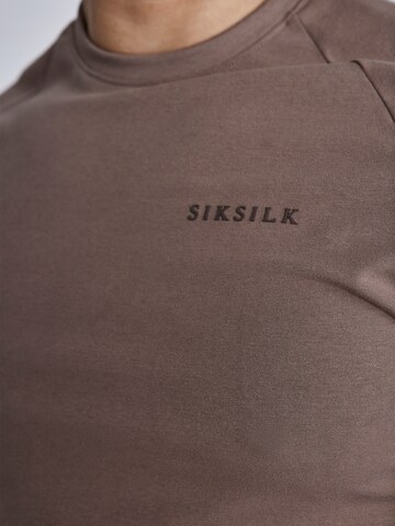 T-Shirt 'Tech' SikSilk en marron