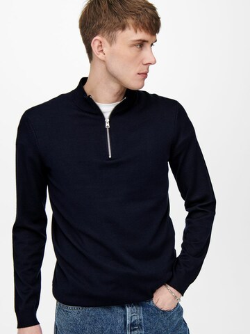 Only & Sons Sweter 'WYLER' w kolorze niebieski