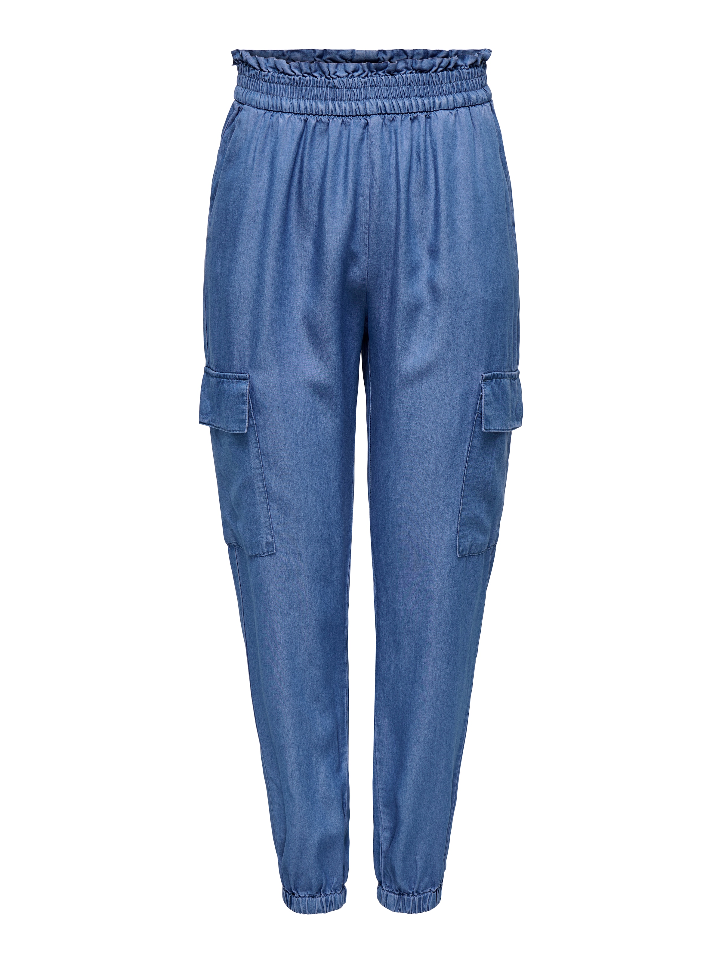 ONLY Tapered Cargo Pants 'ONLCHARIS' in Blue: front