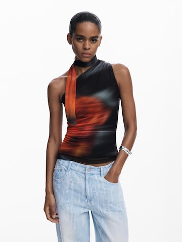 Desigual Top w kolorze czarny: przód