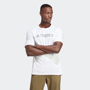 ADIDAS TERREX - Camisa funcionais 'Classic Logo' em branco: frente