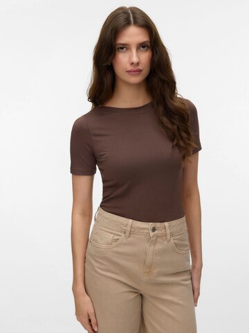 VERO MODA Shirt 'VMPanda' in Brown: front