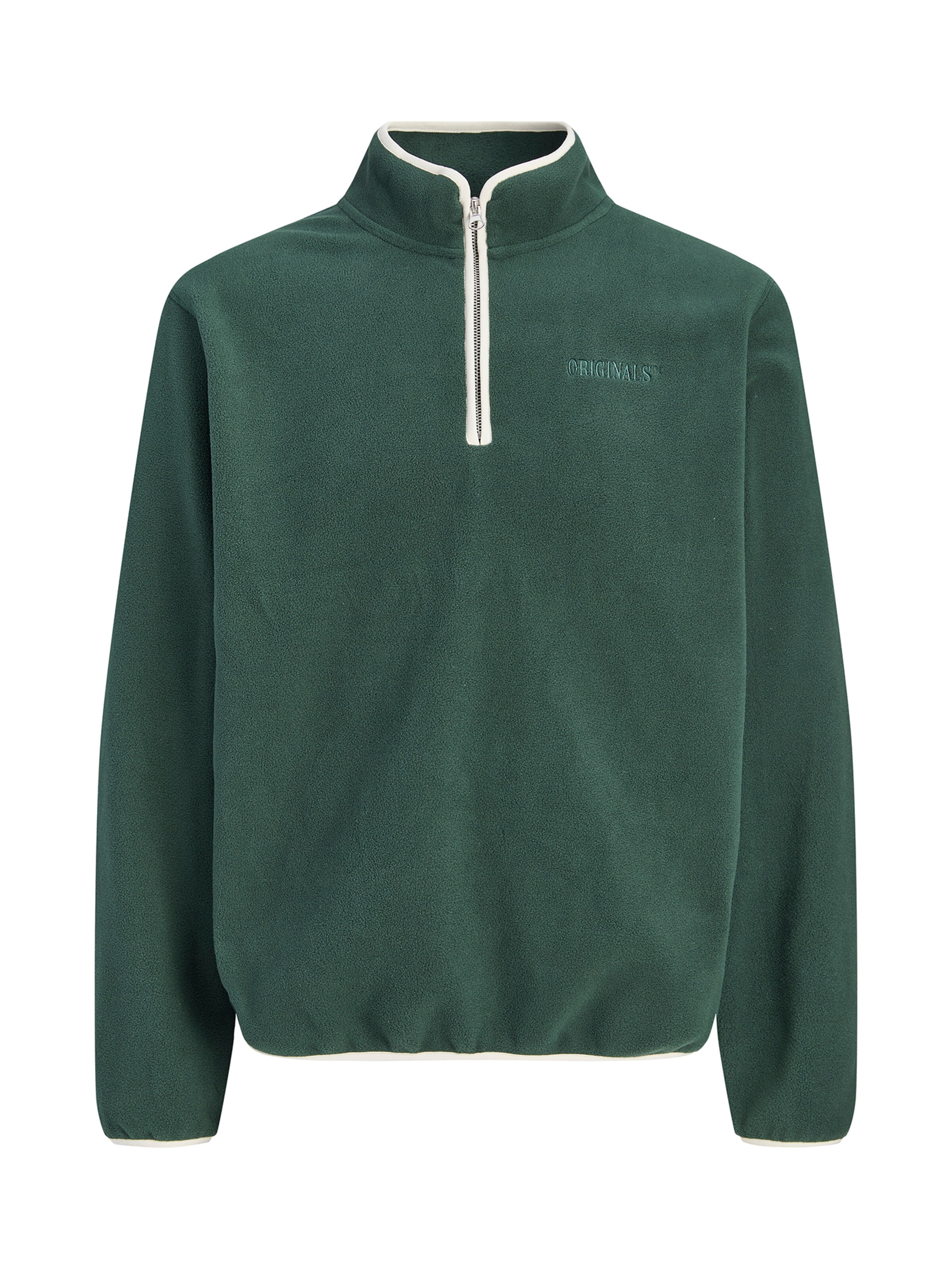 JACK & JONES Pull-over 'JORFREDERIKSBERG' en XS en vert foncé / blanc, Vue avec produit