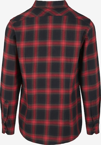 Urban Classics Regular fit Button Up Shirt in Red